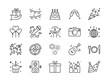 © Rico - Party icons set, vector illustration, editable stroke