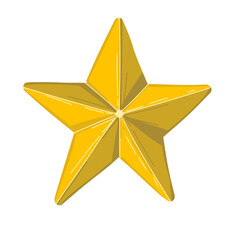 Wall Mural - Yellow sparkle light star drawing icon PNG