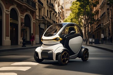 Futuristic car on the street