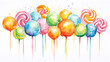 colorful candy on white background