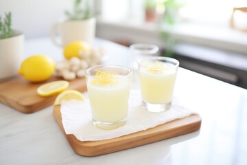 Canvas Print - glacial limoncello in frosted shot glasses