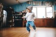 youngster practicing dance in a studio