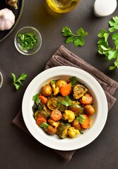 Wall Mural - Stewed vegetables on plate