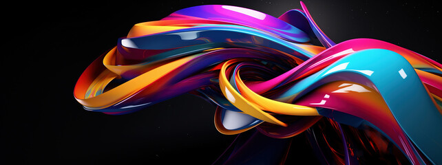 Wall Mural - Abstract dark futuristic background