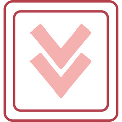 Sticker - Down Icon