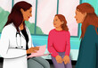 © fStop - Female pediatrician talking with mother and daughter patient in examination room