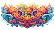 Background With Swirls Illustration Vector