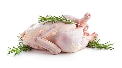 Sticker - Fresh raw chicken isolated on white