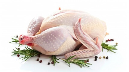 Sticker - Fresh raw chicken isolated on white