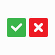 © farid - check mark icon , Cross mark vector illustration. symbol for web site Computer and mobile vector.