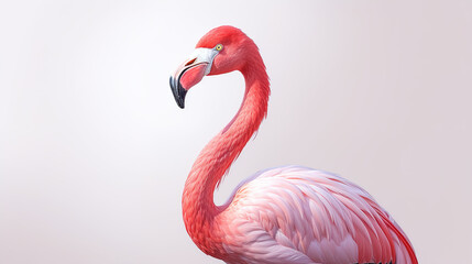 Wall Mural - close up of a flamingo