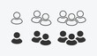 person, people icon set. user, member, group people, teamwork flat style symbol. group symbol sign icon for graphic, web, ui ux, mobile design