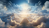 Fototapeta Na sufit - Recreation of stairway in the heaven	