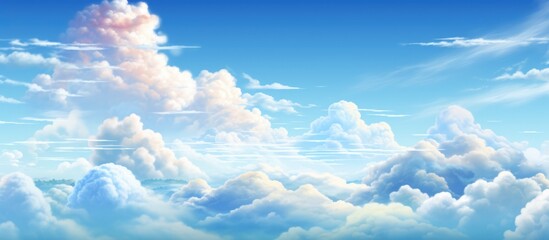 Wall Mural - clear sunny sky.