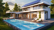 Green Living in Style: Beautiful House with Solar Panels and Terrace