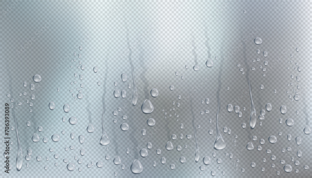 Condensated Windows Graphics Condensation on window or blurry surface. Vector vapor through window ...