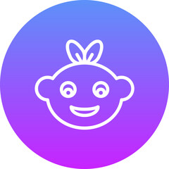 Canvas Print - Baby Smile Icon