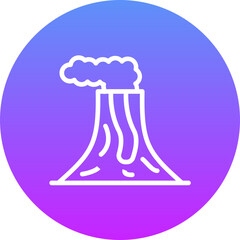 Sticker - Volcano Landscape Icon