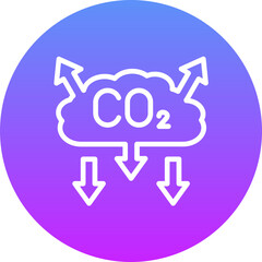 Wall Mural - CO2 Pollution Icon