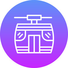 Sticker - Cable Car Icon