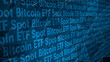 Bitcoin etf abstract background of spot bitcoin etf in financial industry and its progress in digital market as high value digital investment and financial service