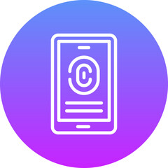 Sticker - Mobile Fingerprint Lock Icon