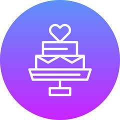 Canvas Print - Wedding Cake Icon