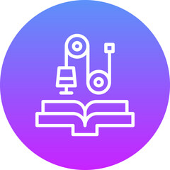 Canvas Print - Physics Book Icon