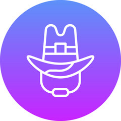 Wall Mural - Cowboy Hat Icon