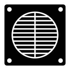 Canvas Print - Air Heater Icon of Renewable Energy iconset.