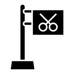 Poster - Barber Pole Icon of Hair Salon iconset.