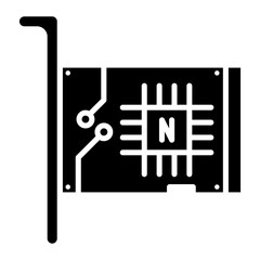 Wall Mural - Network Interface Card Icon of Computer and Hardware iconset.