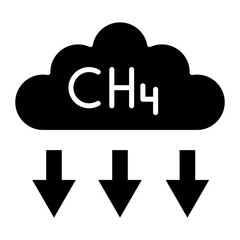 Canvas Print - Methane Icon of Nuclear Energy iconset.