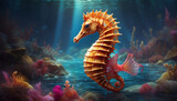 Fototapeta  - Seahorse HD wallpaper download