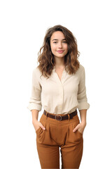 a casual style woman isolated