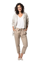 a casual style woman isolated