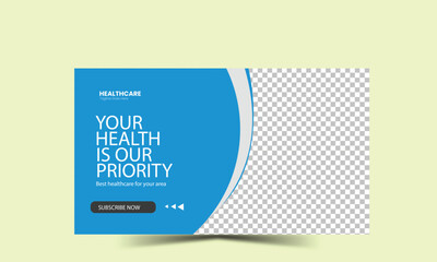 Wall Mural - Medical healthcare You Tube thumbnail design