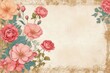 vintage floral watercolour, shabby chic appearance, expansive writing space, perfect for junk diary, paper notes, framework for cards and congratulation