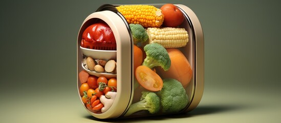 Wall Mural - Food container in the shape of a cylinder.