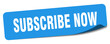subscribe now sticker. subscribe now label