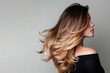 Stunning Balayage Highlights On Woman In White Background