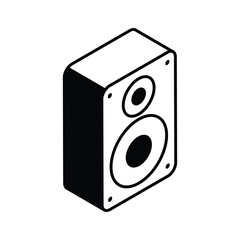 Wall Mural - Amazing icon of sound speaker in trendy isometric style, ready to use vector