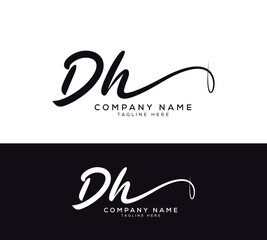 Wall Mural - DN D N Initial letter handwriting and signature logo. Beauty vector initial logo