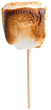 Toasted marshmallow on a stick illustration PNG element cut out transparent isolated on white background ,PNG file ,artwork graphic design.