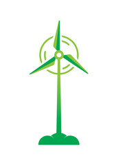 vector wind turbine symbol