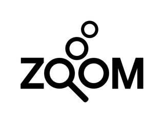 Wall Mural - vector zoom logo. magnifying glass and zoom concept