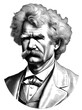 Portrait of Mark Twain, generative AI	
