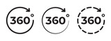 Fototapeta  - vector 360 degrees symbols