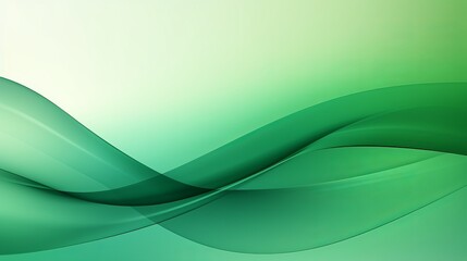 Wall Mural - vibrant green dark and light wave background with copy space