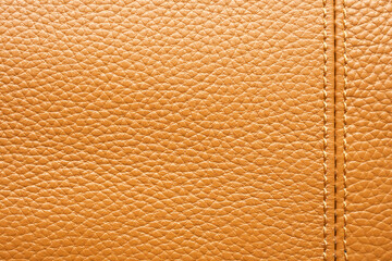 Canvas Print - luxury brown leather bag texture background with stitching